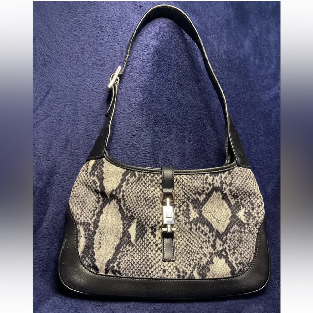 Gucci snake skin Jackie buckle